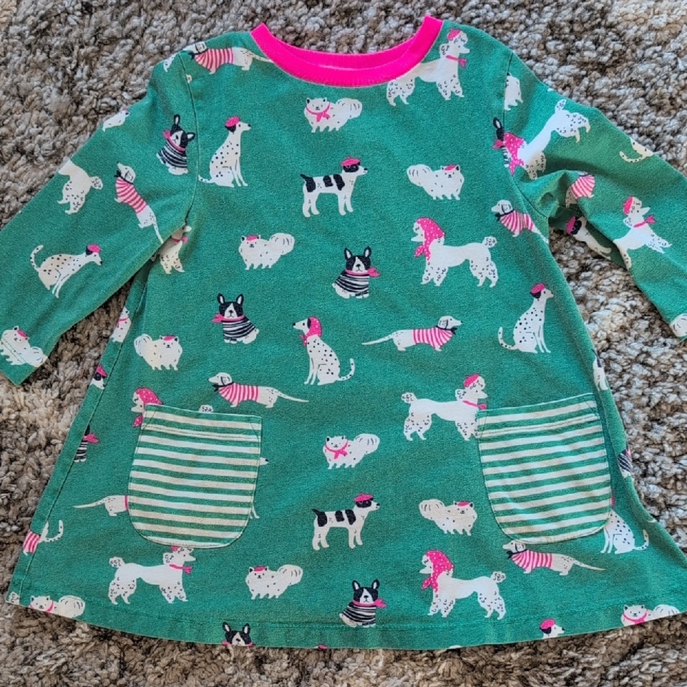 Mini Boden Green Dog Tunic
